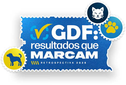 Logo marca GDF mais selos